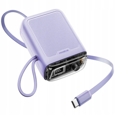 Afbeelding van Innostyle Mini Powerbank 10000Mah 2X Usb C Type 33W Uitbreidbare Kabel