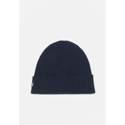 Afbeelding van Lacoste Knitted Muts Wol Navy Heren Suitable Herenkleding