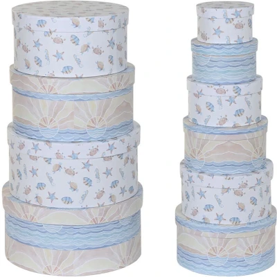 Afbeelding van Set van opstapelbare opbergboxen DKD Home Decor Kinderen Multicolour Karton (37,5 x 37,5 18 cm)