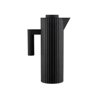 Afbeelding van Alessi Thermoskan Plissé MDL12 B Zwart 1 Liter door Michele De Lucchi