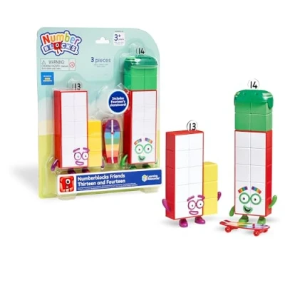 Afbeelding van Learning Resources Numberblocks Dertien en veertien, figuur educatief speelgoed voor het leren van cijfers tellen, personages uit de tv serie, fantasierijk spel, cadeau jongens meisjes