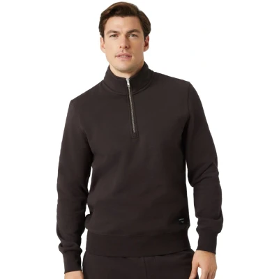 Afbeelding van Björn Borg Centre Fleece Pullover Met Halve Ritssluiting Bruin