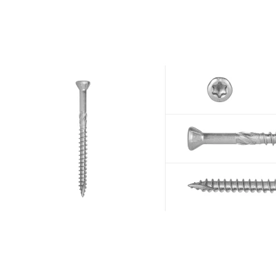 Afbeelding van Wovar Vlonderschroeven RVS 410 5 x 50 mm Torx 25 met snijpunt Doos 200 Stuks Schroeven Houtschroeven