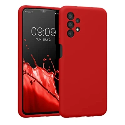 Afbeelding van kwmobile telefoonhoesje geschikt voor Samsung Galaxy A13 4G TPU backcover met siliconen coating Smartphone case in klassiek rood