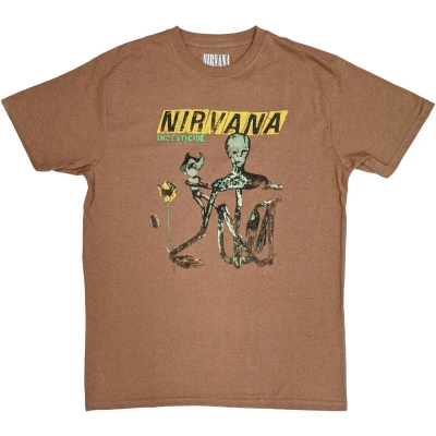Afbeelding van Nirvana Incesticide Heren T shirt XL Bruin