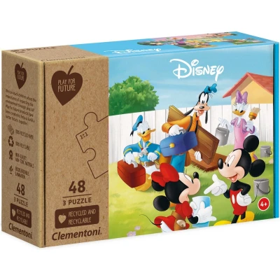 Afbeelding van Clementoni Puzzel Disney Mickey Mouse 3X48 Stukjes