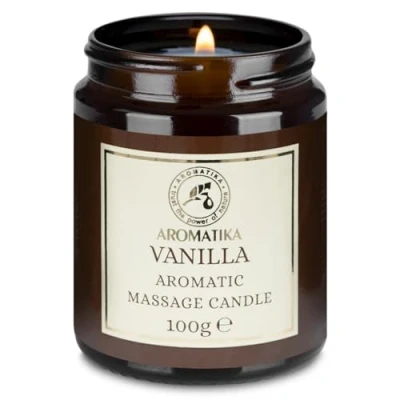 Afbeelding van Massage Kaars Vanille 100 g Aroma Aromatherapie Sojawaskaarsen Veganistische Sojawas Cadeau Geurkaars in Potje Ontspanning Lichaamsverzorging