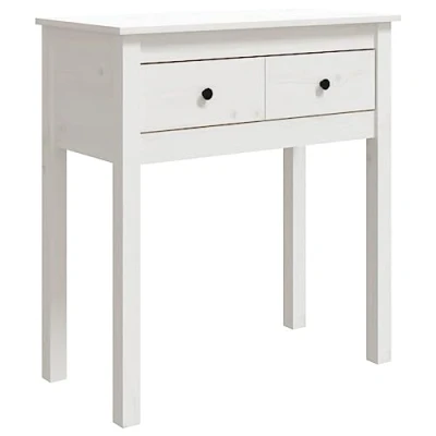Image de vidaXL Table console Blanc 70x35x75 cm Bois massif de pin814610