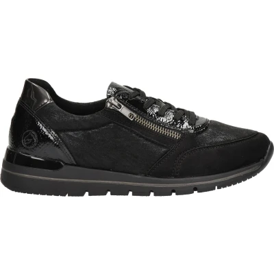 Afbeelding van Remonte Sneakers laag, Dames, Maat: 36, schwarz black blei Kunststof