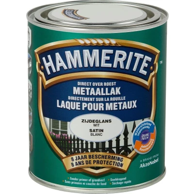 Afbeelding van Hammerite lak zijdeglans 0,75l wit