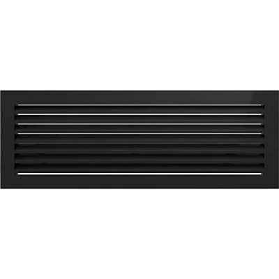 Afbeelding van KRATKI Ventilatierooster voor open haard, fris, 17 x 49 cm, zwart
