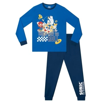 Afbeelding van Sonic pyjama voor jongens, kinderen, pyjamasets Blauw
