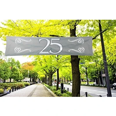 Afbeelding van Spandoek 25 jaar getrouwd 180x40cm
