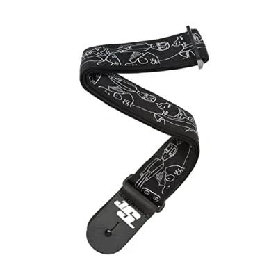 Image de Sangle planet waves joe satriani silver sketches 50js05