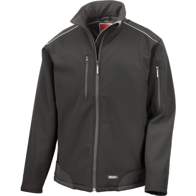 Afbeelding van Result Softshell workwear jacket in ripstop Cordura R124 Black