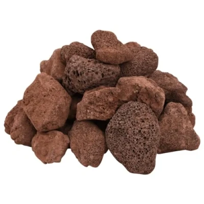 Afbeelding van vidaXL Lavastenen 10 kg 5 8 cm rood