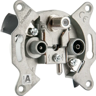 Afbeelding van Schwaiger RDS908531 Antennedoos Satelliet, TV, FM Opbouw (op muur) Doorvoerdoos