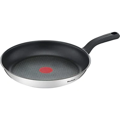 Afbeelding van Tefal Comfort Max Pan 26 cm, inductie, antiaanbaklaag, hoogwaardig roestvrij staal, thermo spot temperatuurweergave, geïsoleerde handgreep G7260544
