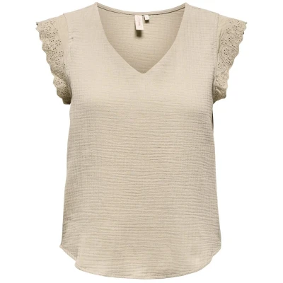 Afbeelding van ONLY ÄRMELDETAIL Blouse, Dames, Maat: XS, Oxford tan