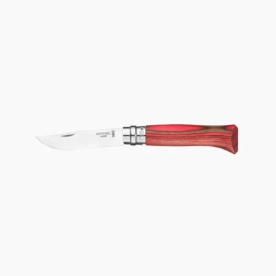 Afbeelding van Opinel Zakmes No. 08 Laminated Birch Rood RVS/Berk Limited edition
