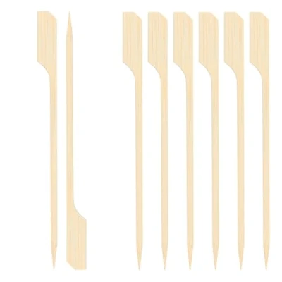 Afbeelding van EXNIMA, 50, 100 en 300 bamboespieken, milieuvriendelijke duurzame spiesen voor barbecue, buffet, cocktails, fruit, noppen, knutselen, maat 12, 15, 20 of 25 cm.