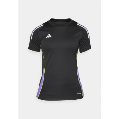 Afbeelding van adidas Performance TIRO24 Women Sport Tshirt, Dames, Maat: Large, Black/purple rush