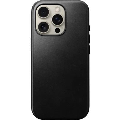 Afbeelding van Nomad Modern Leather Case iPhone 16 Pro Black Horween