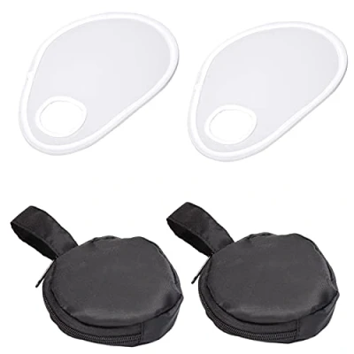Afbeelding van 2 stuks flitsdiffuser, flitsdiffuser voor camera, draagbaar, opvouwbaar, met opbergtas, spiegelcameralens, lensaccessoires