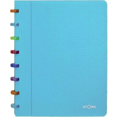 Afbeelding van Atoma Tutti Frutti Schrift, Ft A5, 144 Bladzijden, Commercieel Geruit, Transparant Turkoois Schrift