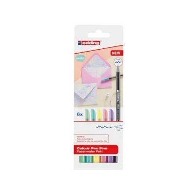 Afbeelding van edding 1200/6 S tekenstift set assorti (6 stuks: 083,058,087,089,088,026) 0,5 1mm