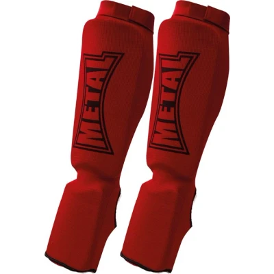 Image de Protège Tibias Pieds Métal Boxe Rouge S (MB153SR)