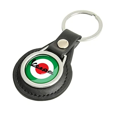 Afbeelding van JDDRCASE Motorfiets Sleutelhanger Compatibel met Piaggio Vespa Primavera Sprint GTS GTV 50 150 300 etc (Kleur: Patroon B, Maat: 43 mm)