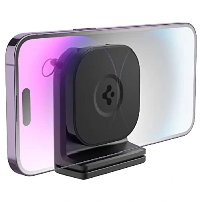 Afbeelding van Spigen OneTap MagFit Magnetische Telefoonhouder Vliegtuig / Tafel Bureau Compatibel met MagSafe Zwart