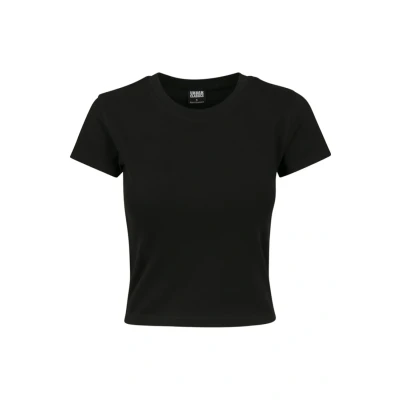 Afbeelding van Urban Classics Stretch Jersey Cropped TEE Tshirt basic, Dames, Maat: Large, Black