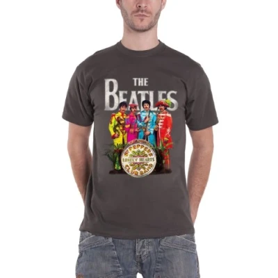 Afbeelding van The Beatles Sgt Pepper Heren T shirt XXL Grijs