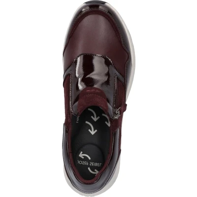 Afbeelding van Josef Seibel Lissi 04 Sneakers laag, Dames, Maat: 36, Bordeaux Leer en textiel