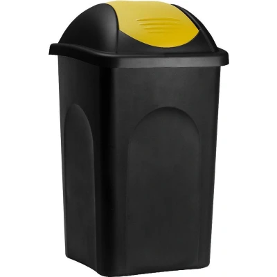 Afbeelding van Stefanplast Prullenbak Klapdeksel 60L 68x41x41cm Kunststof Geel
