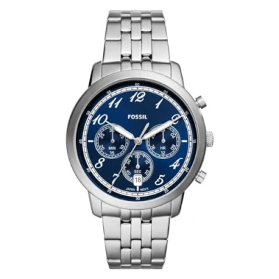 Afbeelding van Fossil MEN&#039;S Neutra Watch Chronograaf silvercoloured, Heren, Maat: One Size, Silver coloured