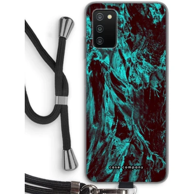 Afbeelding van Case Company® hoesje met Koord geschikt voor Samsung Galaxy A03S Ice Age Telefoonhoesje Zwart Bescherming aan alle Kanten en Over de Schermrand