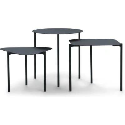 Afbeelding van Spinder Do re mi Bijzettafel Set Van Drie Zwart
