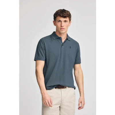 Afbeelding van Polo Club Regular FIT Poloshirt, Heren, Maat: Large, Denim blue