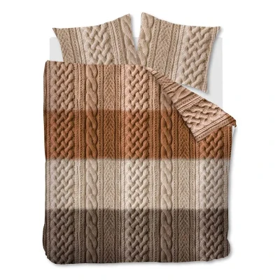 Afbeelding van Ariadne at Home Snug dekbedovertrek Lits Jumeaux 240x200/220 Bruin
