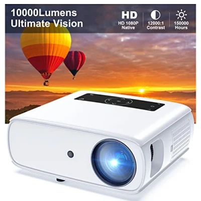 Afbeelding van HOPVISION 1080p Full HD Beamer 10.000 Lumen Ondersteunt 4K
