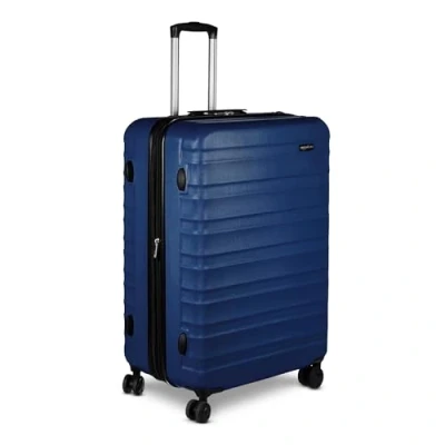 Image de Amazon Basics Valise rigide en ABS à 4 roulettes, 78 cm, bleu marine