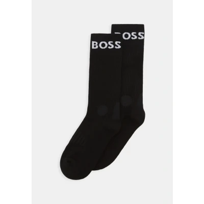Afbeelding van HUGO BOSS heren Sokken met logo in 2 pack de kleur Zwart, maat: 39/42