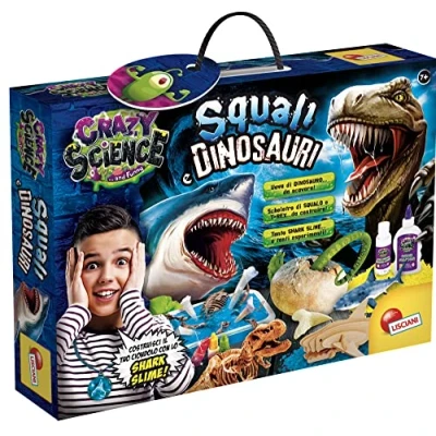 Afbeelding van LISCIANI Crazy Science haaien en dinosaurussen, woeste roofdieren in een wetenschappelijke set, meerkleurig, unieke Talla, 97586