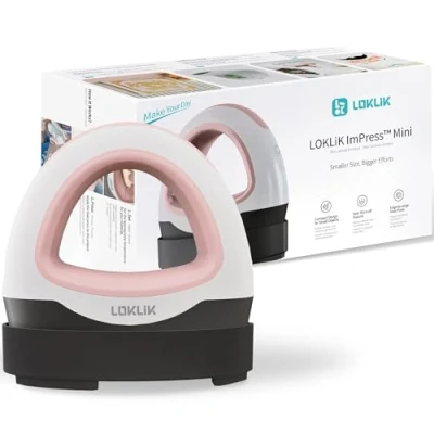 Afbeelding van Loklik Mini Heat Press Verwarmingspers Pink
