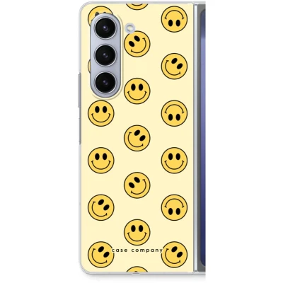 Afbeelding van Case Company® hoesje geschikt voor Samsung Galaxy Z Fold5 Smiley N2 Soft Cover Telefoonhoesje Bescherming aan alle Kanten en Schermrand