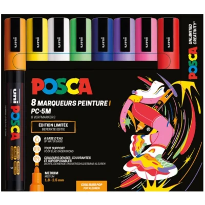 Afbeelding van Uni Posca PC5M Markers Det Pop Kleuren