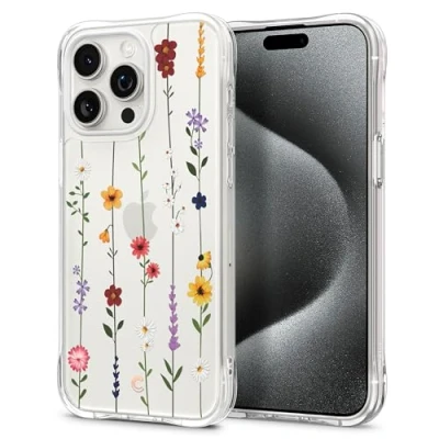 Afbeelding van Spigen Cyrill Cecile Apple iPhone 15 Pro Hoesje Flower Garden